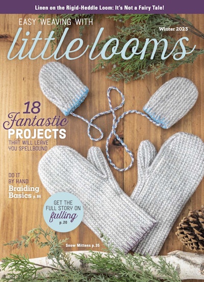 Cover of Easy Weaving with Little Looms Winter 2023