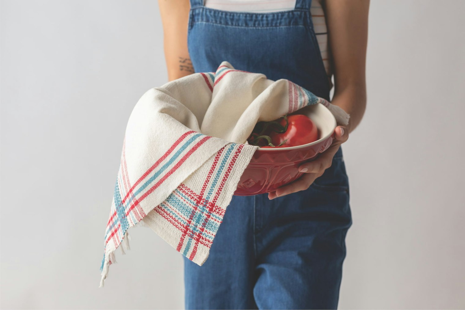 Christina’s Blue Norwegian towel from Handwoven September/October 2019. Notice that you can only see a corner of the bottom towel. Photo credit: George Boe