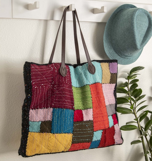 Pin-Loom Patchwork Bag