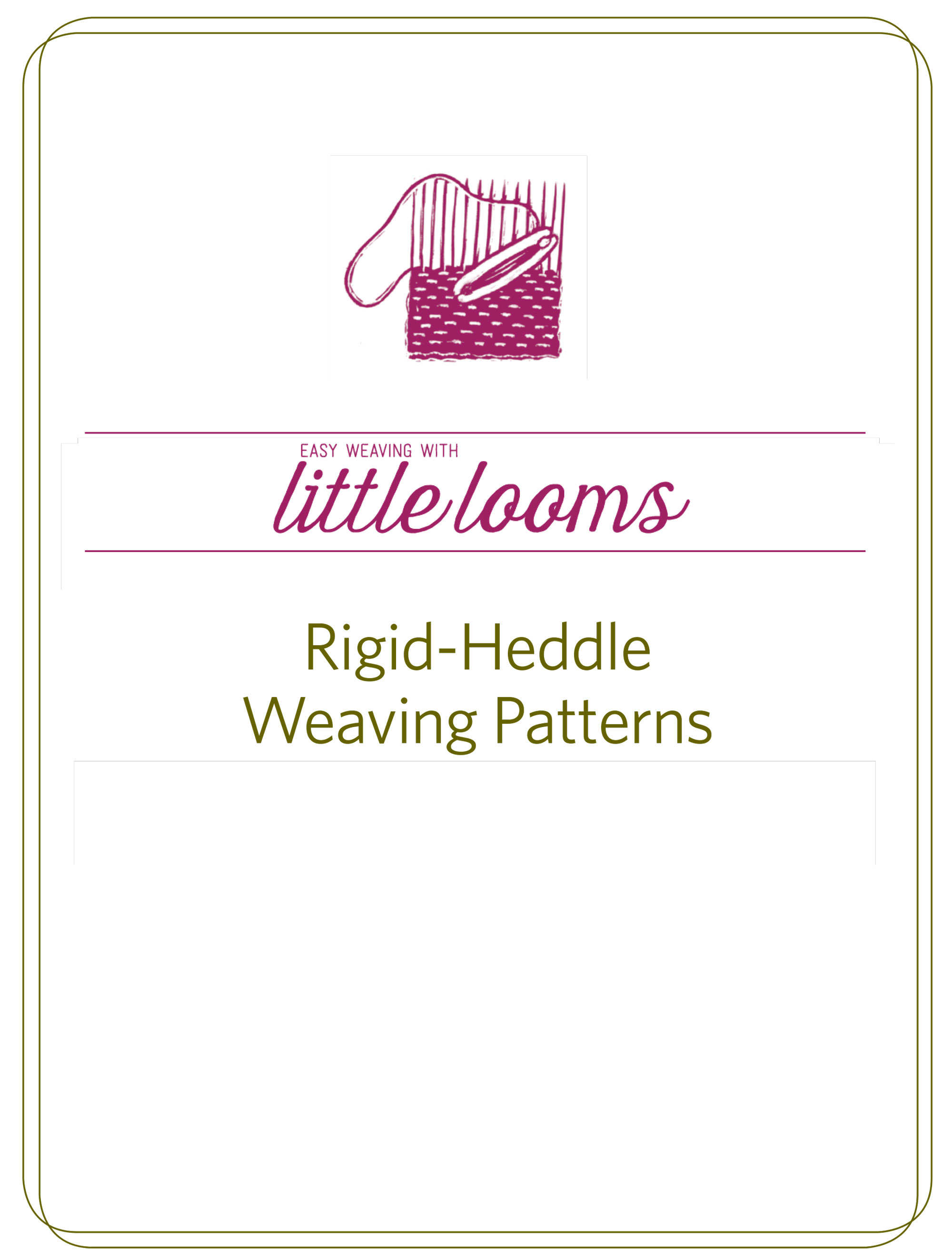 Free Rigid-Heddle Loom Projects: Simple Elegance from Simple Looms Image
