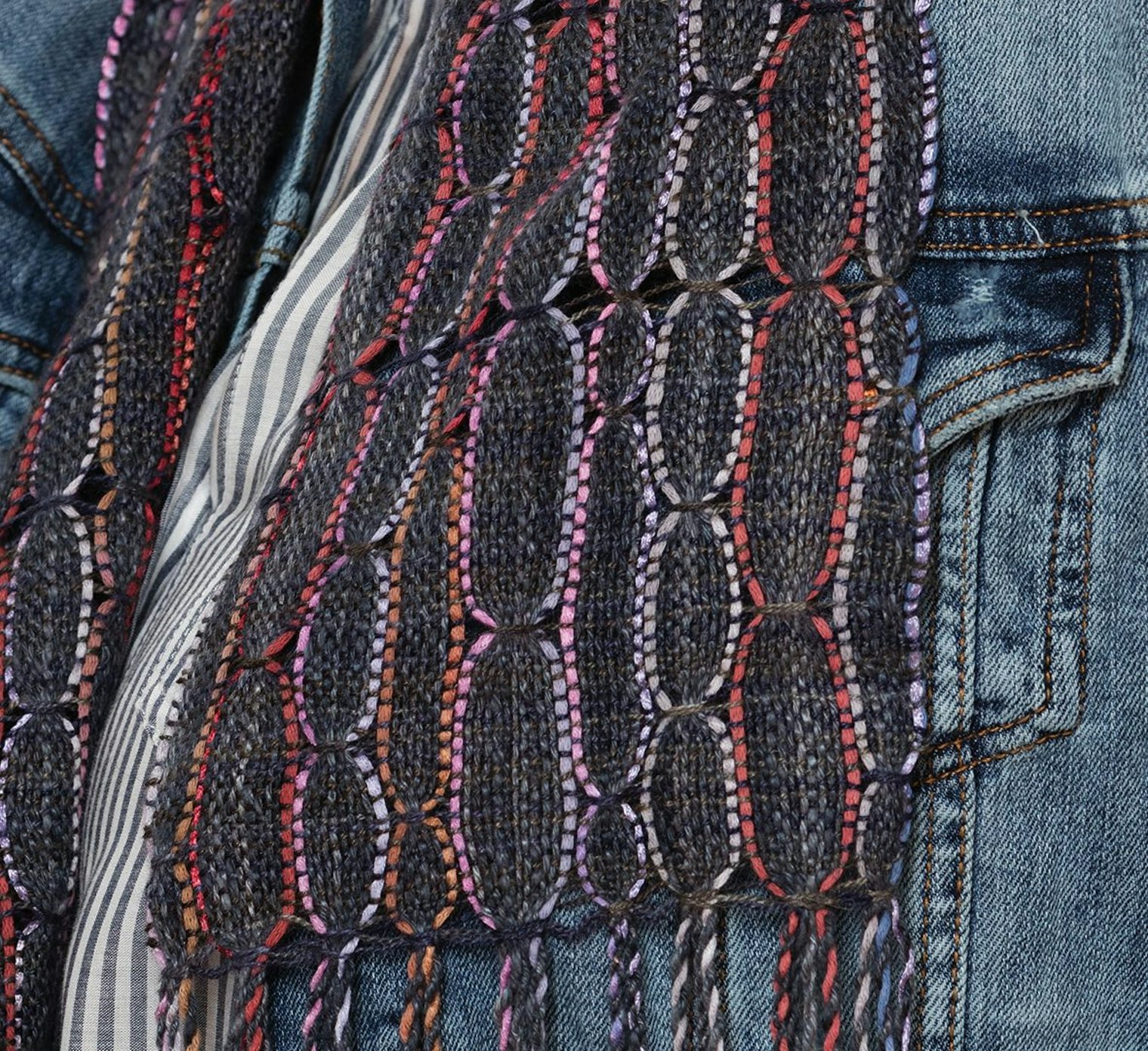 Fortuna Major Scarf by Stephanie Flynn Sokolov. Photo by George Boe