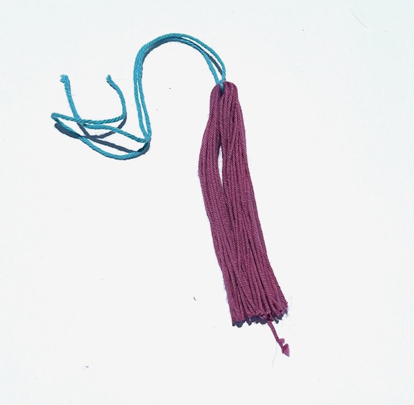 The tassel after being removed from the template.