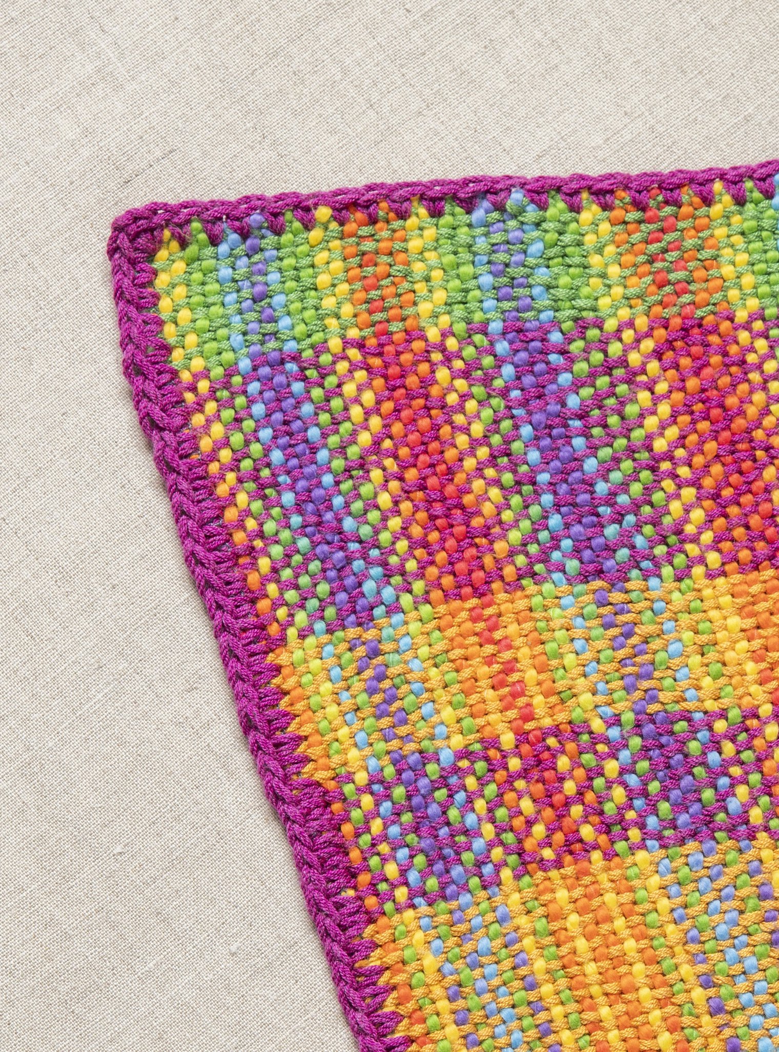 Keep it simple with single crochet, just like Sarah shows in her baby blanket project.