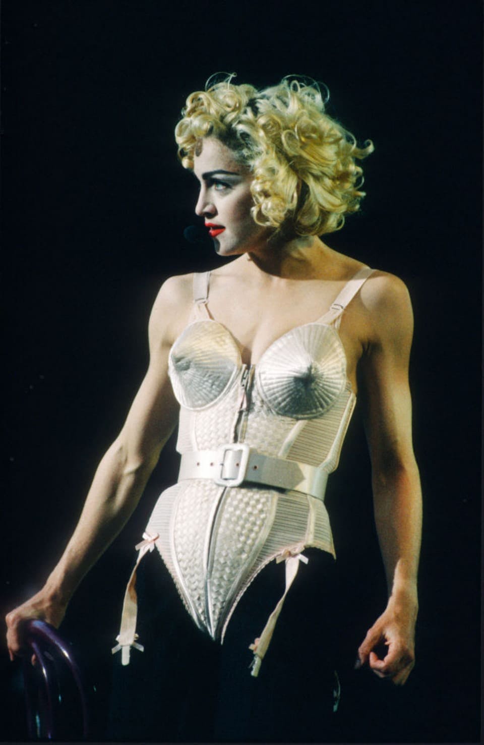madonna corset dress Madonna from the Renaissance collection exudes ethereal elegance, with  shimmering silver beading on delicate tulle, a sculpted corset bodice, and  cascading layers that flow into a dramatic train. Discover Madonna and book