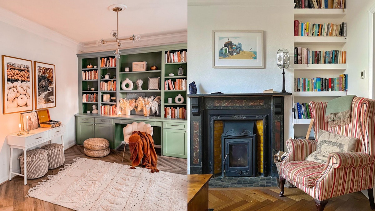 Interior trends include a cozy home library
