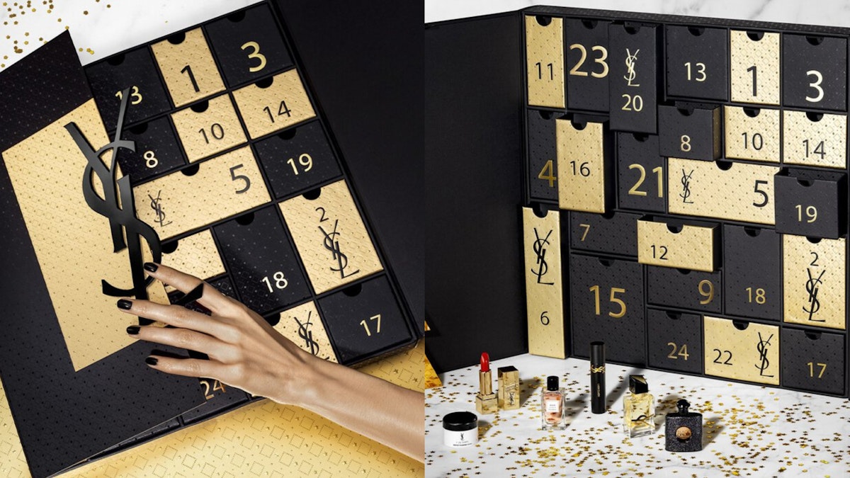 The YSL Beauty advent calendar features beauty bestsellers and