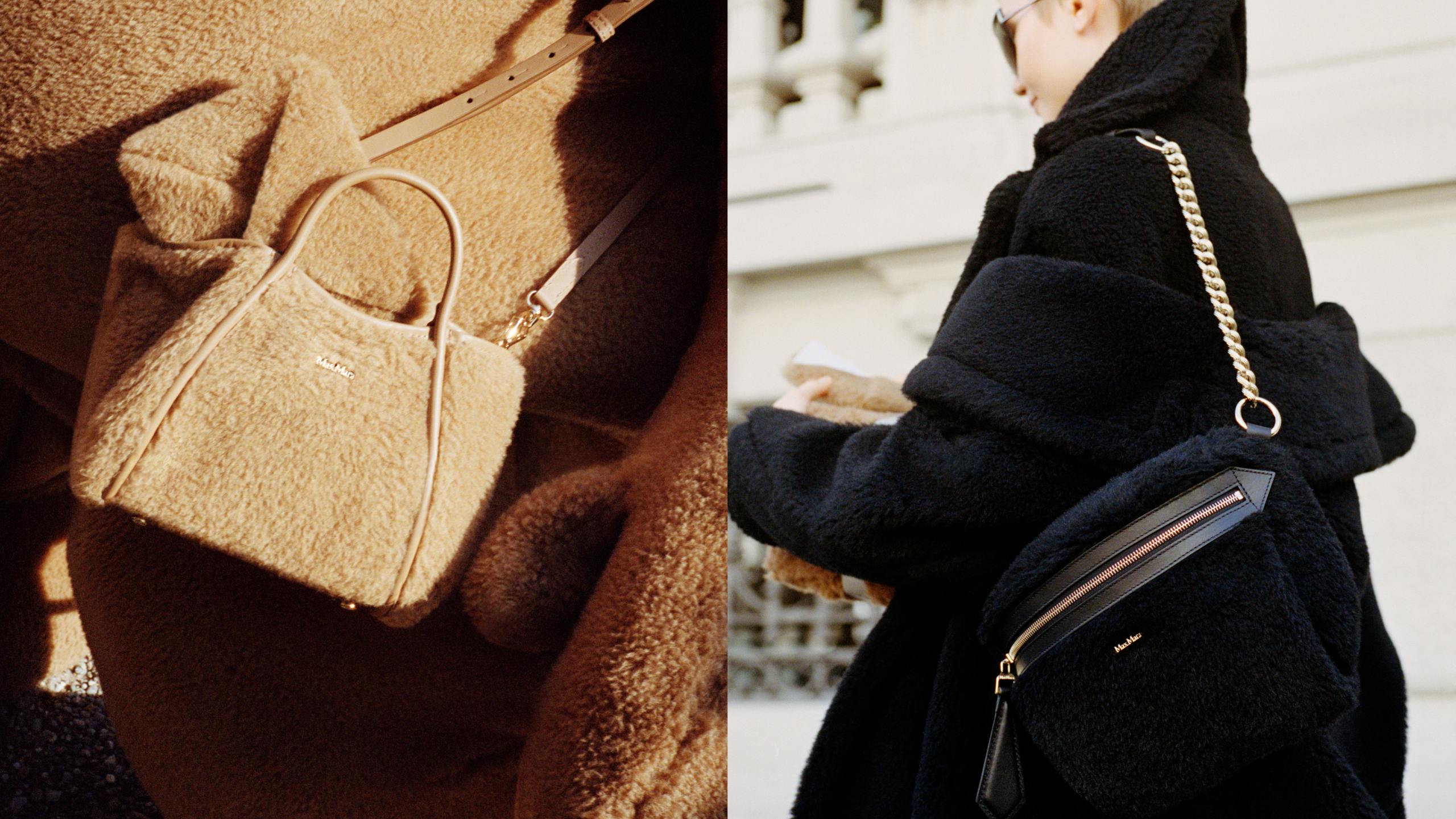 Max Mara lures: teddy bear, plush coats, handbags and other winter  accessories