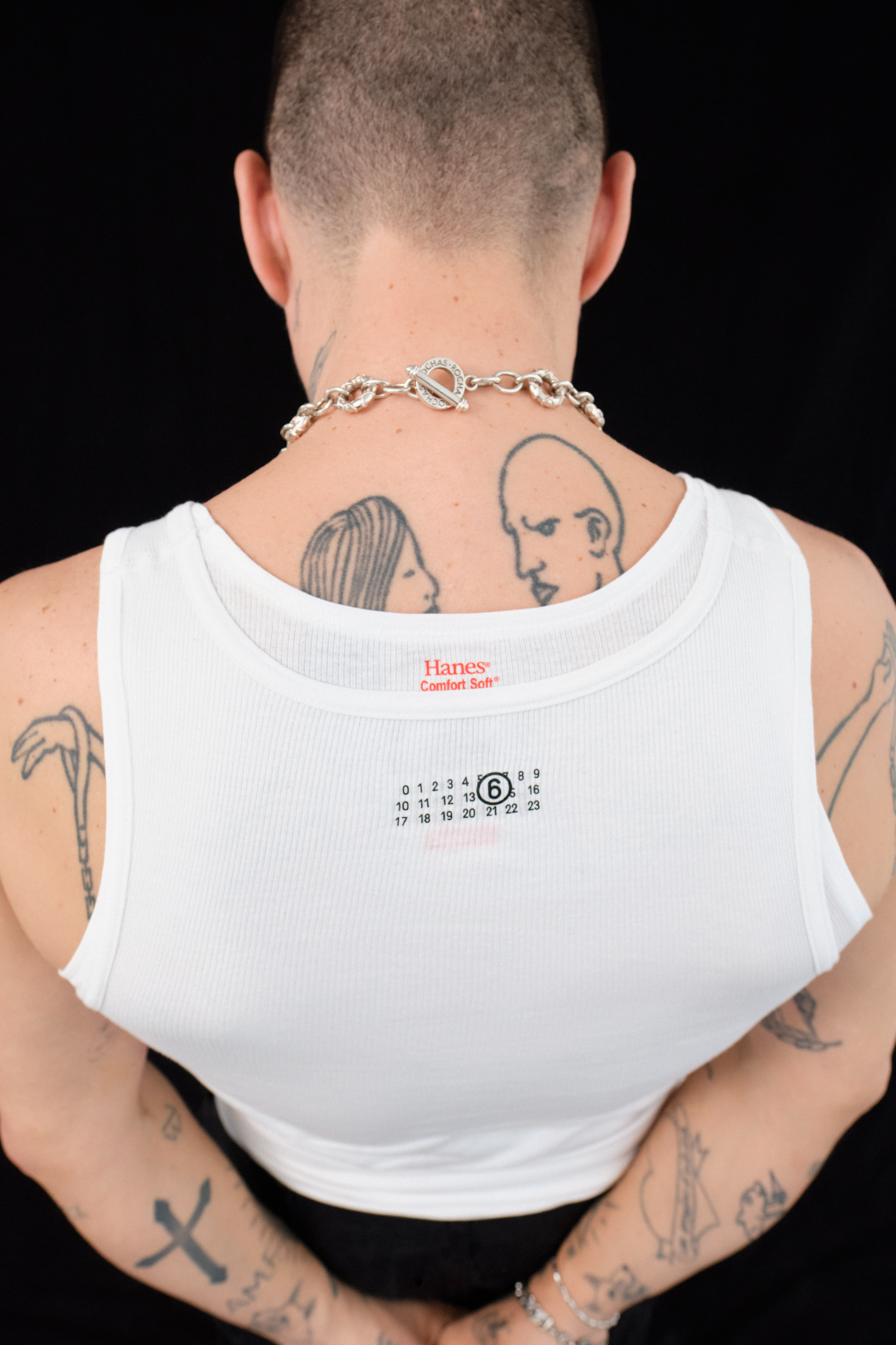 【SALE】 Hanes x MM6 x Supreme S/S24 Tank up teams 白（Supreme L Top トップス