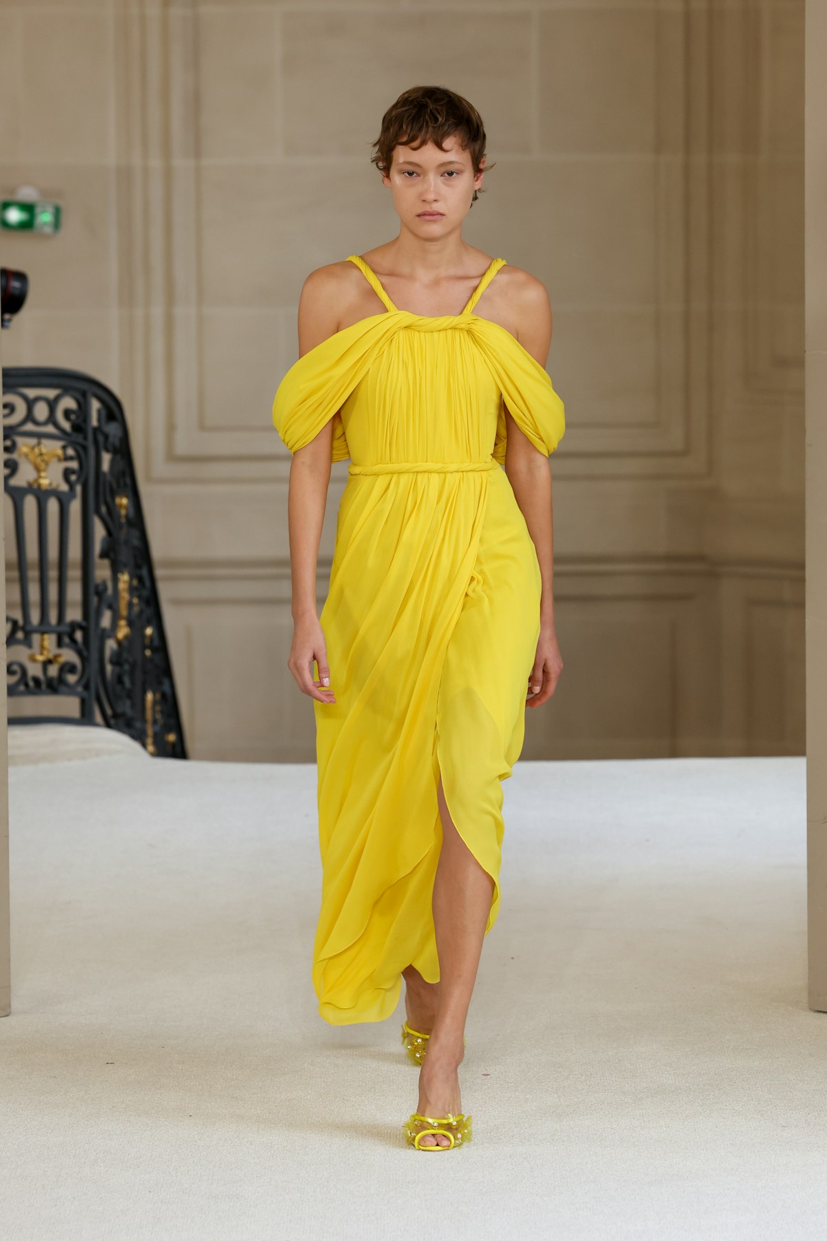 fashion yellow dress Lady Black Tie - Khaleesi Dress - Mustard - Lace Dress With Fringe