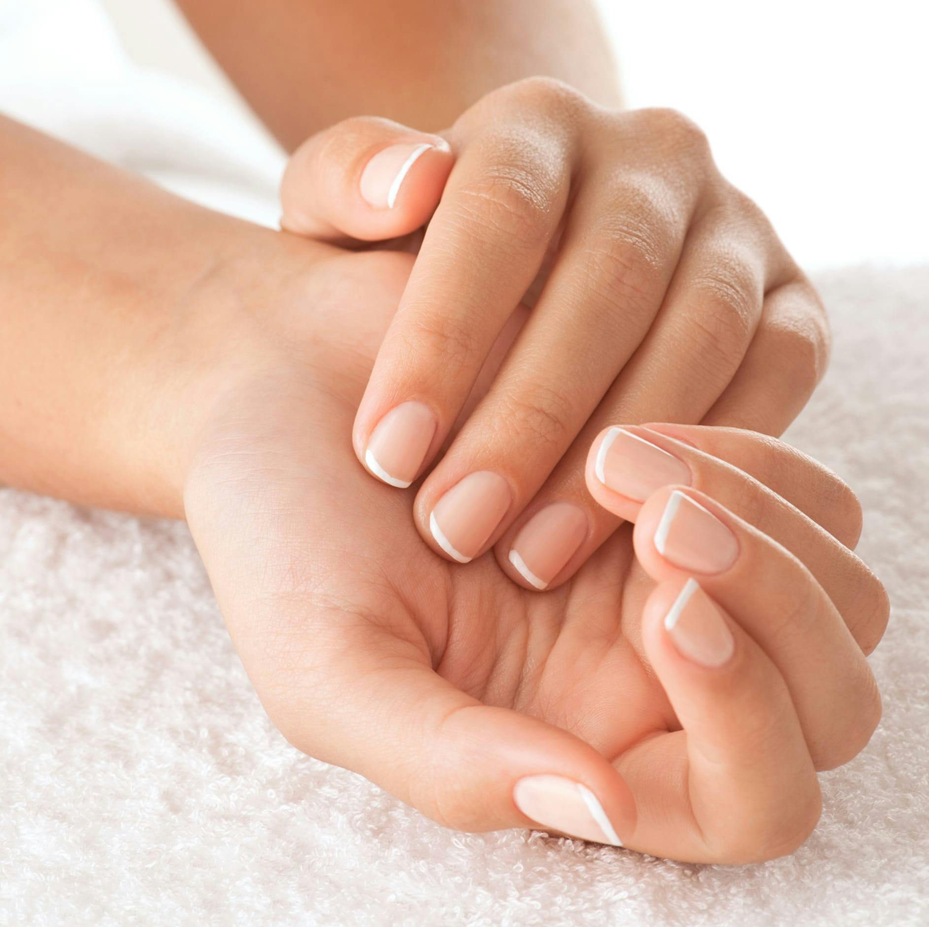 hands and a french manicure