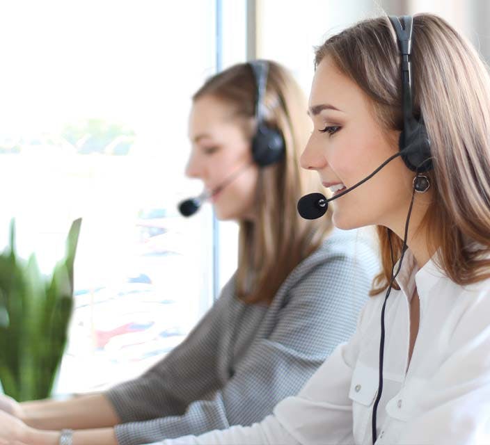 Female working on the phone
