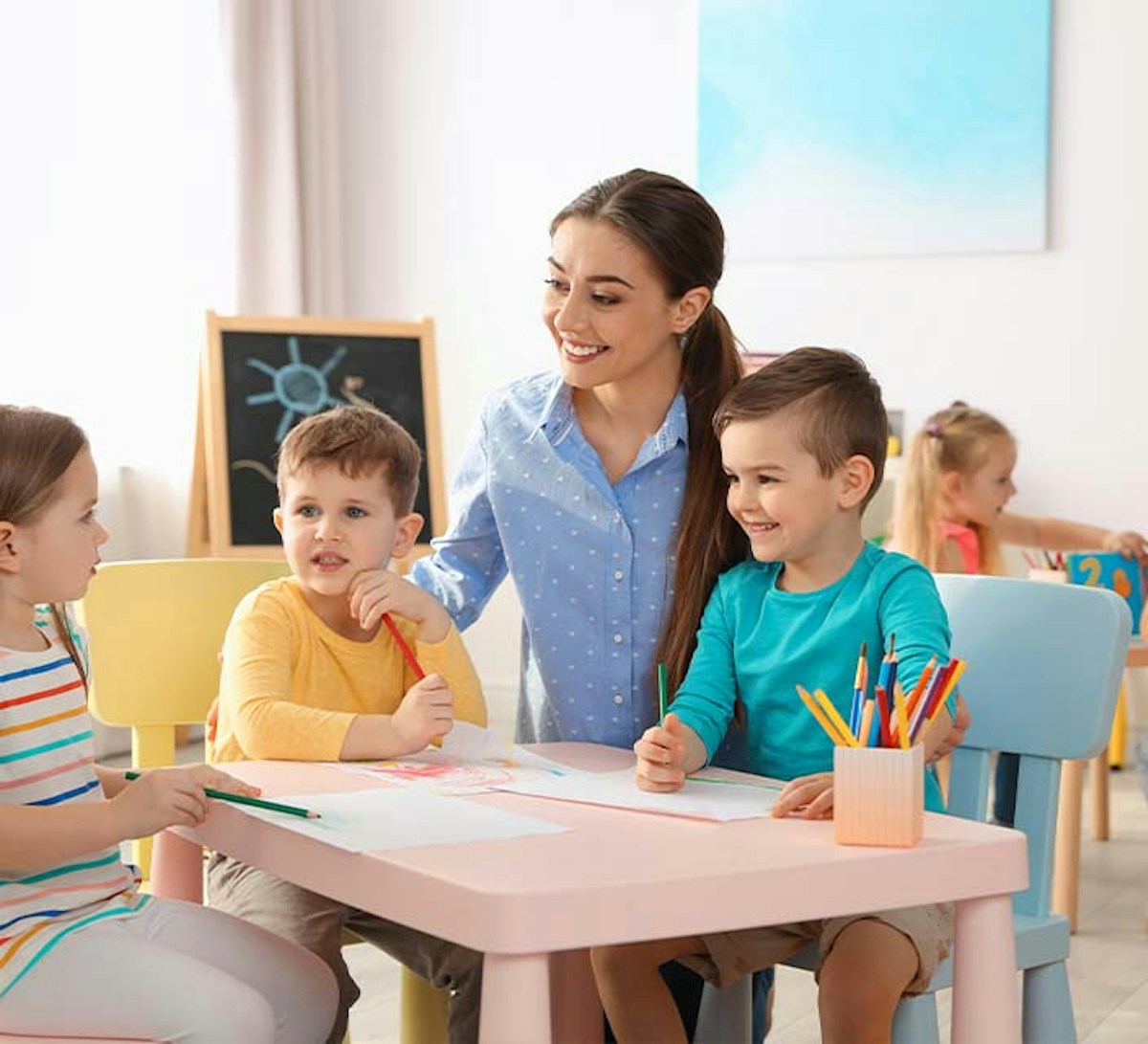 Early Childhood Educator working with children