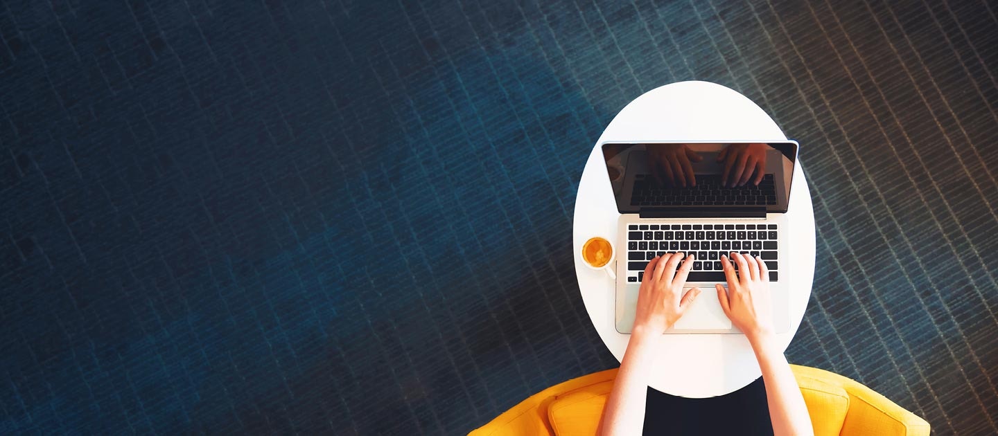 Laptop on desk