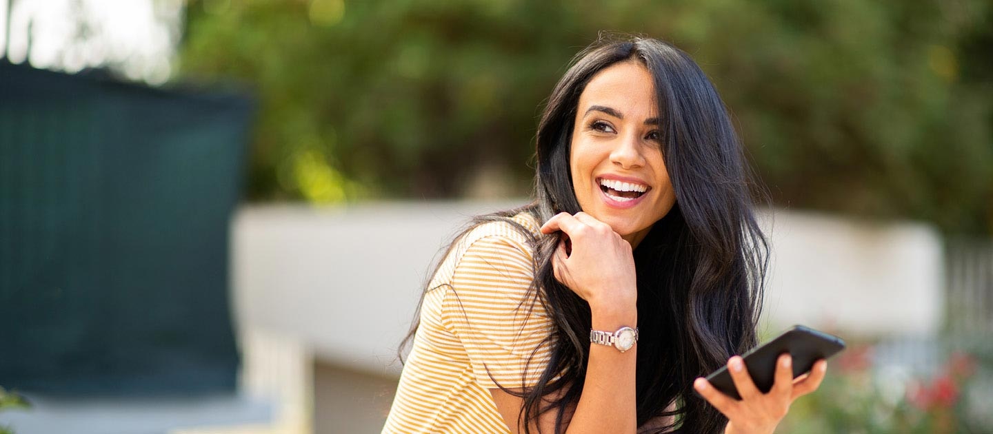 Young woman smiling