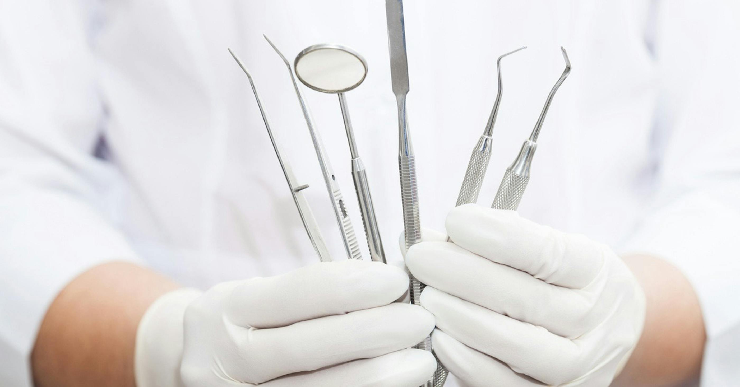 Dental Tools in the process of being sterilised by a Dental Sterilisation Nurse