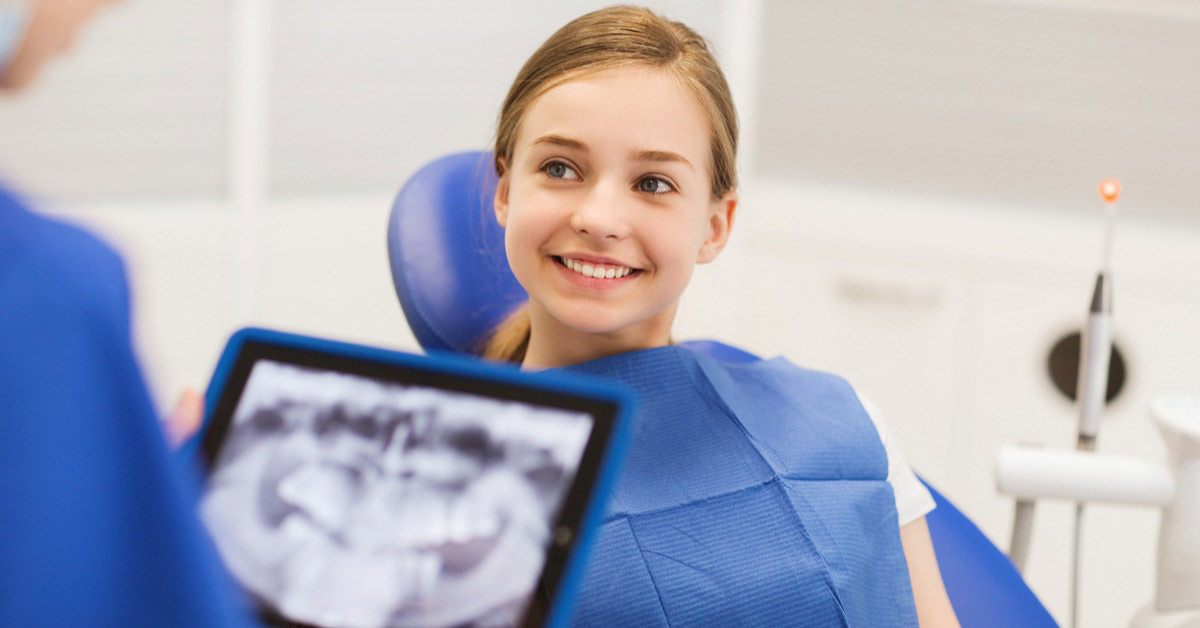 Patient being briefed on their dental x-ray