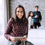 Woman leading a meeting