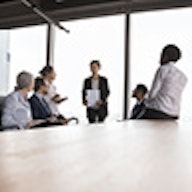 Woman leading a meeting