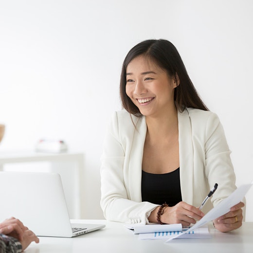 Woman having a friendly meeting
