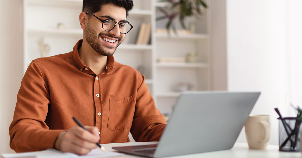 Man at his desk