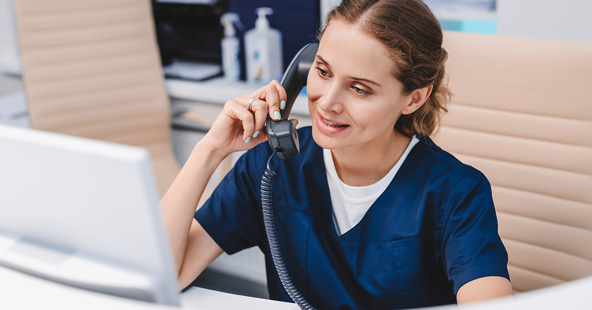 Medical Receptionist in a Call