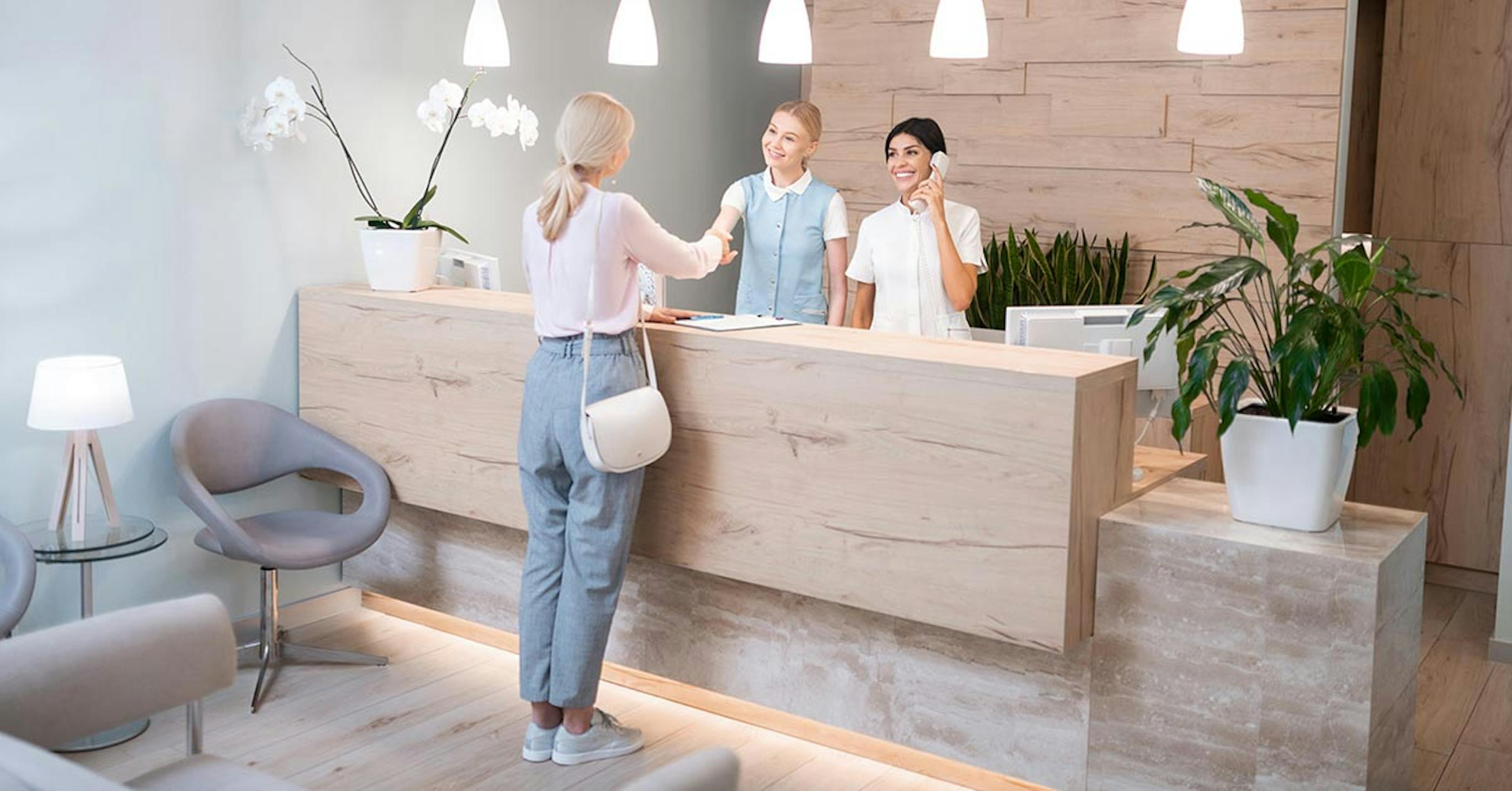 receptionists and client