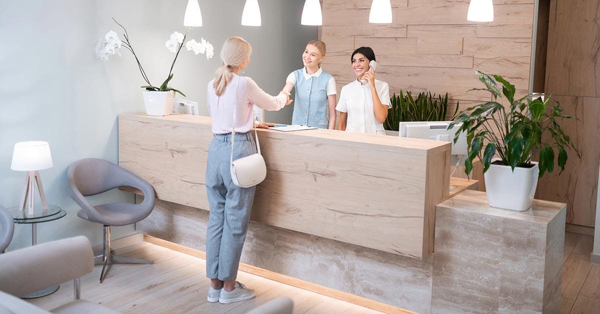 receptionists and client