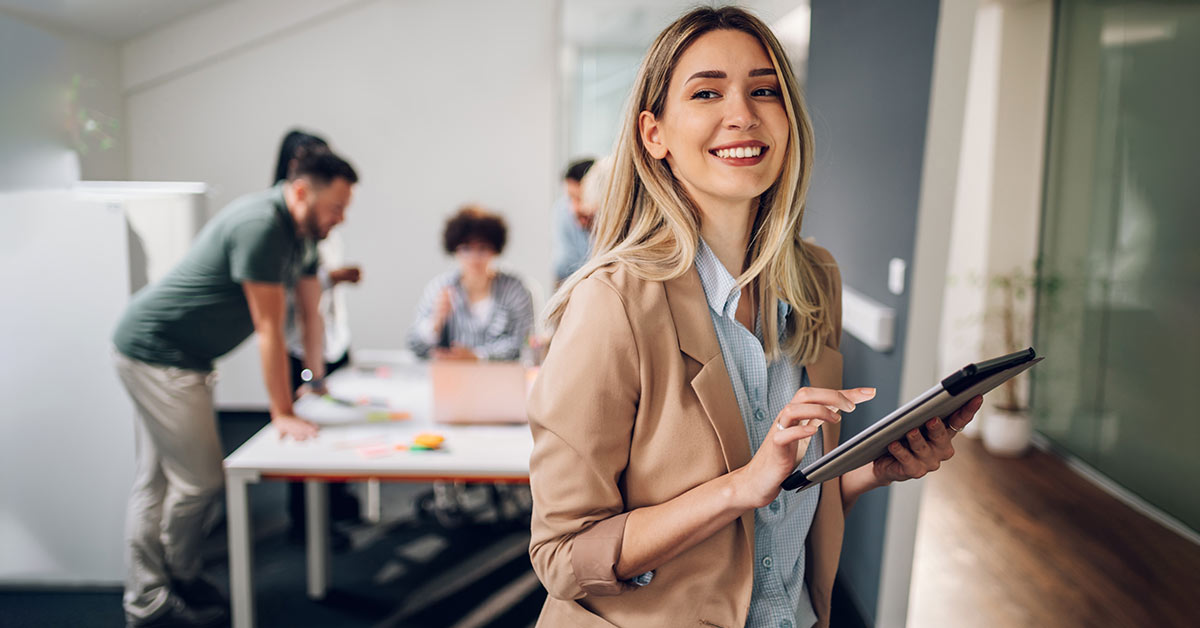 smiling businesswoman