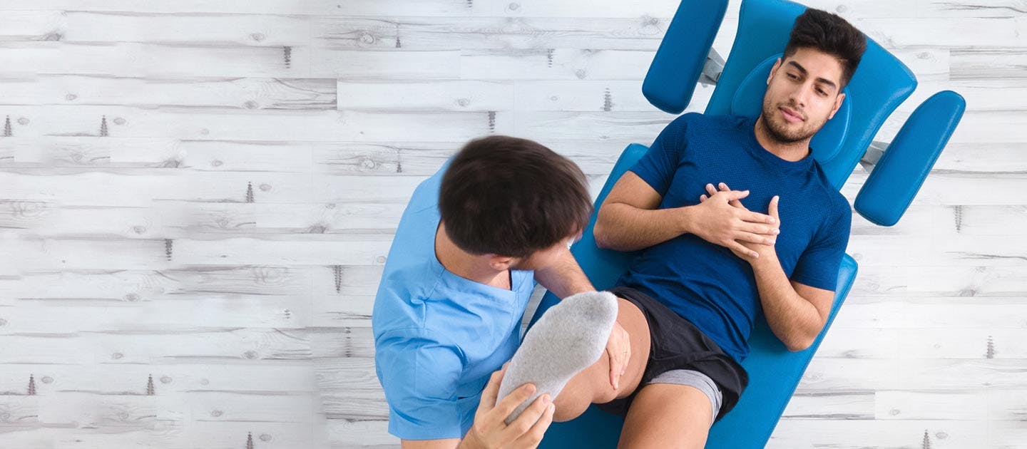 Allied health assistant with patient