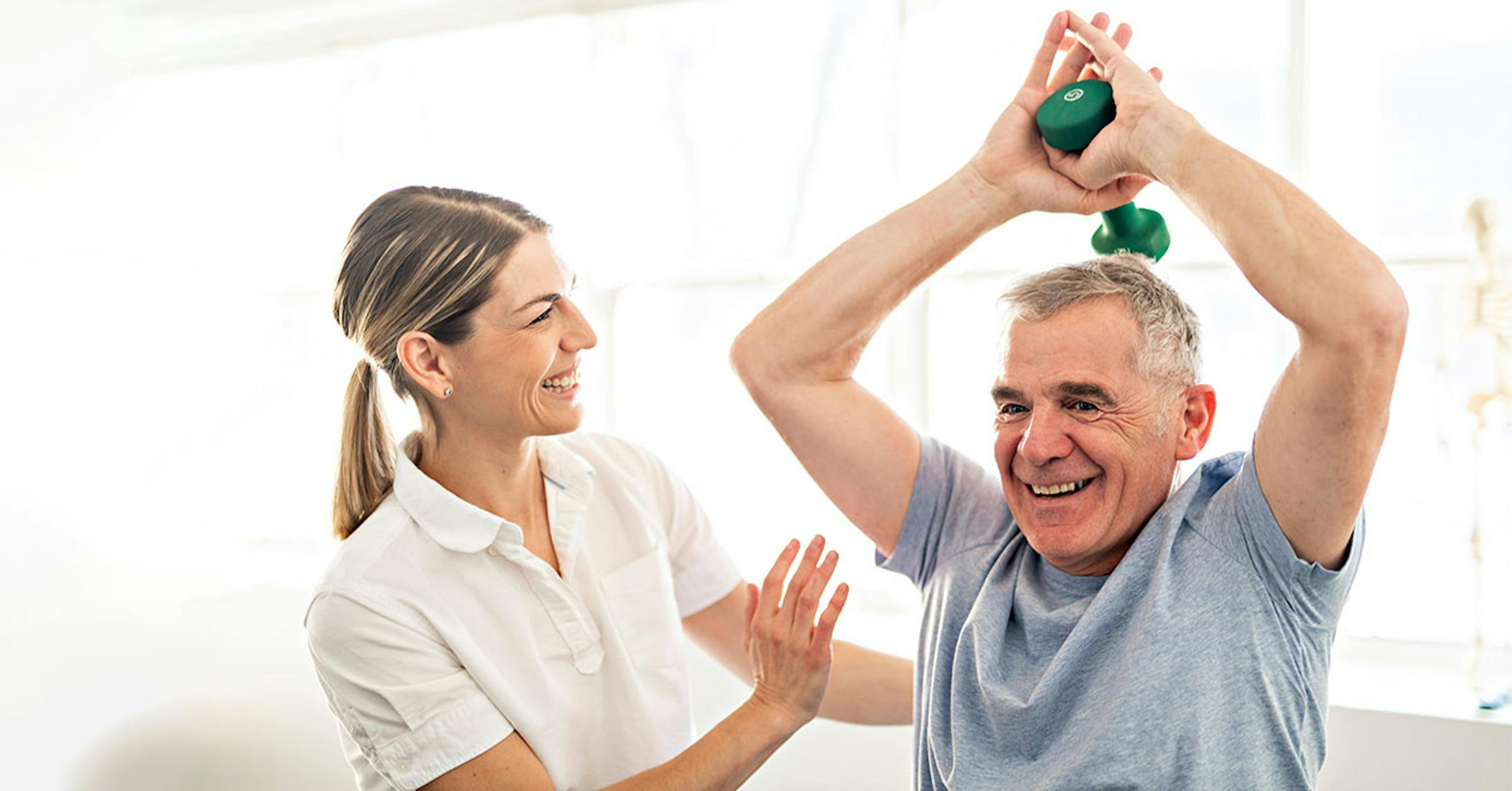 physiotherapist with patient