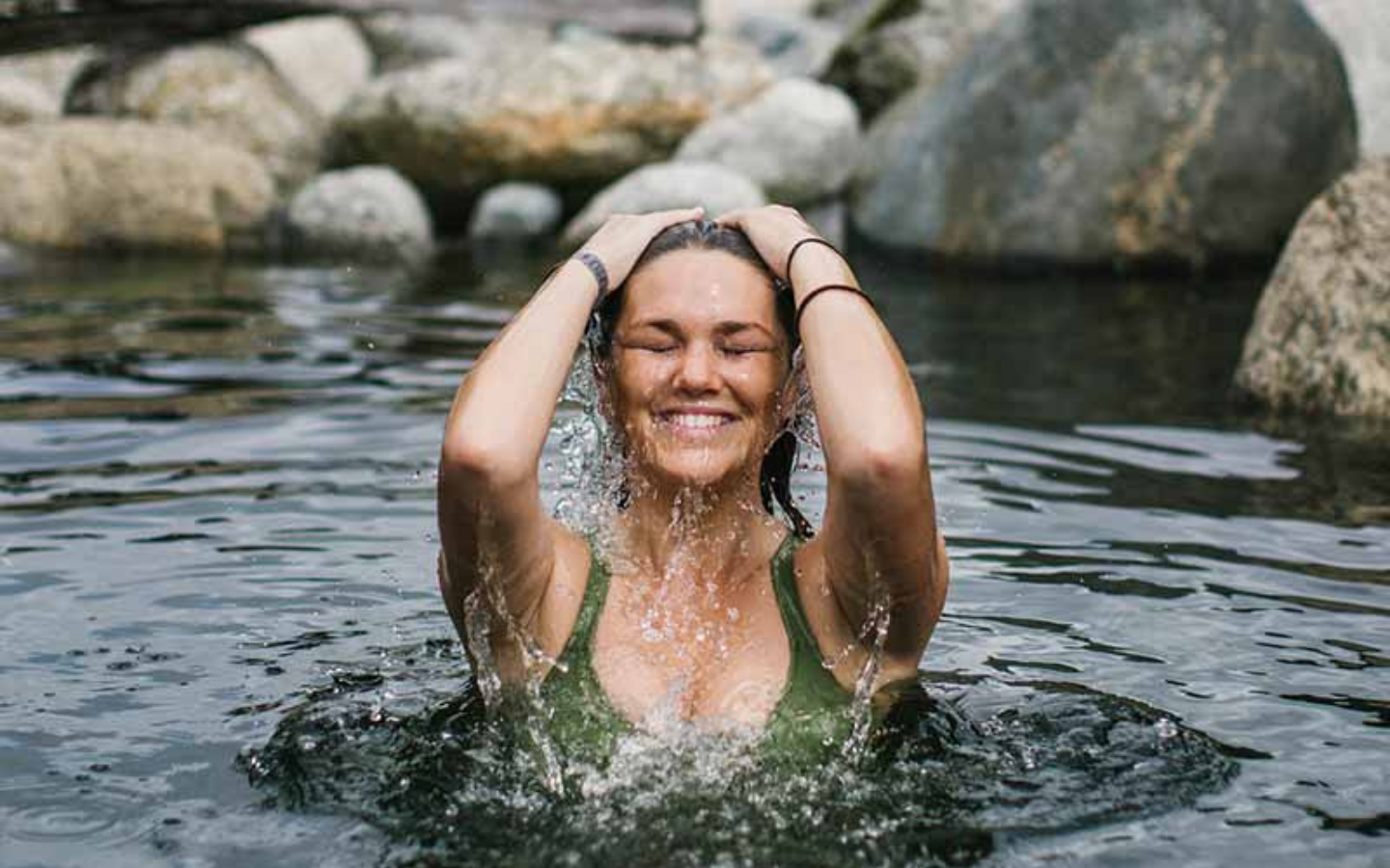 Girl at Maruia hot springs