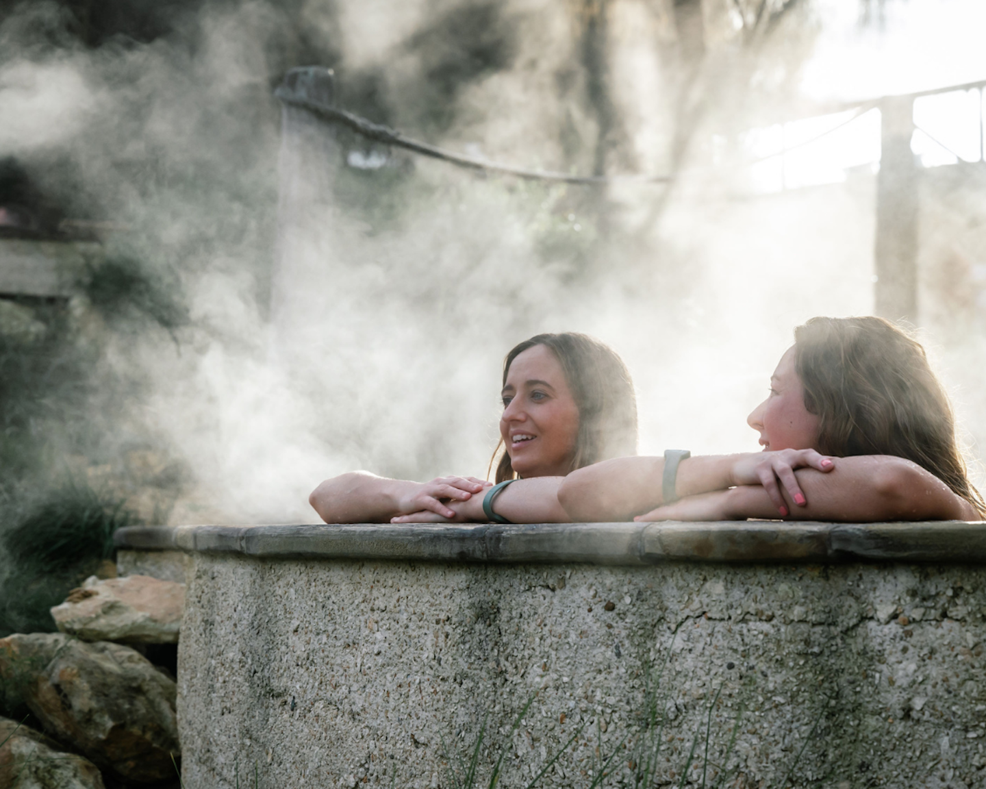 girls at Peninsula Hot Springs