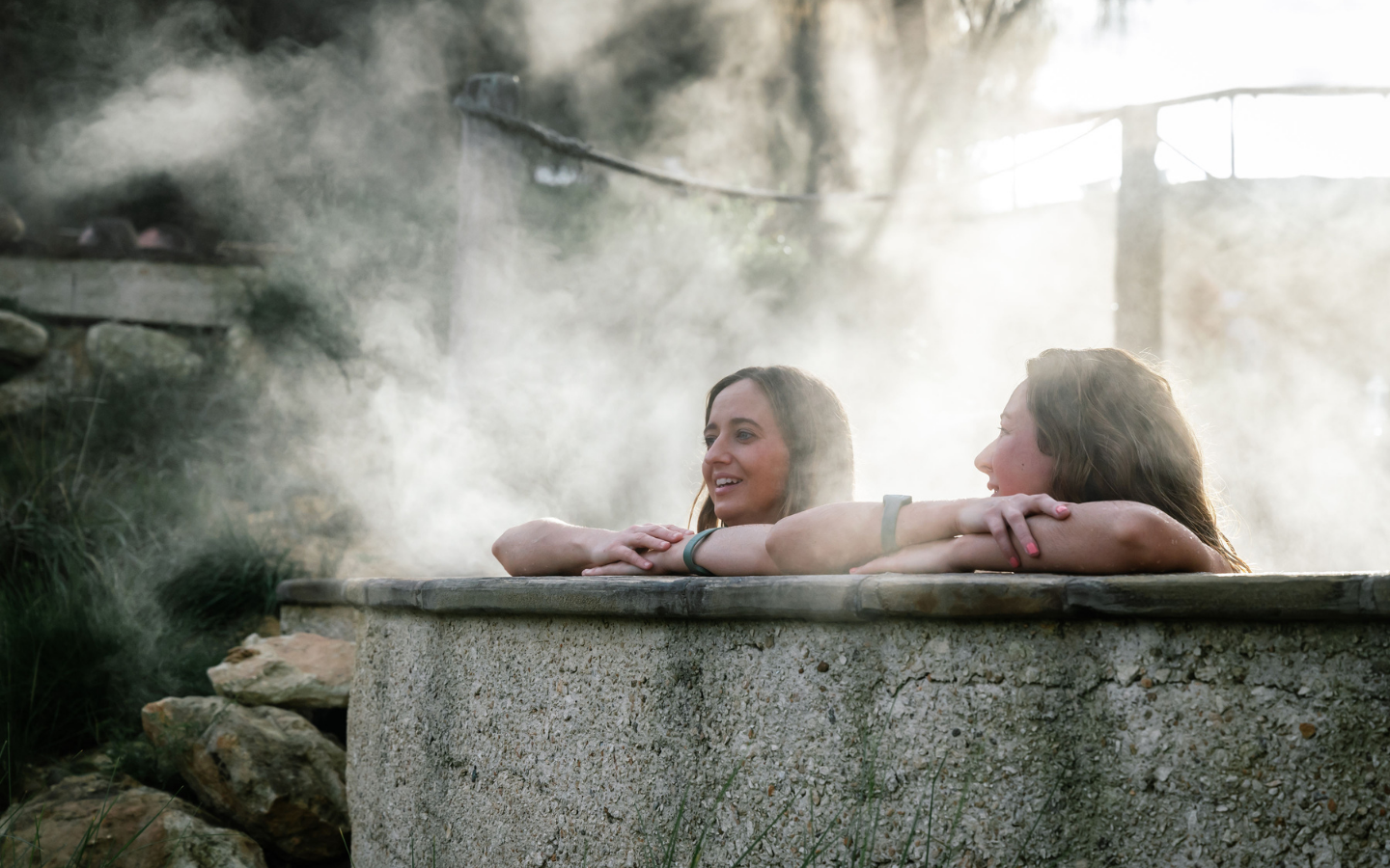 girls at Peninsula Hot Springs