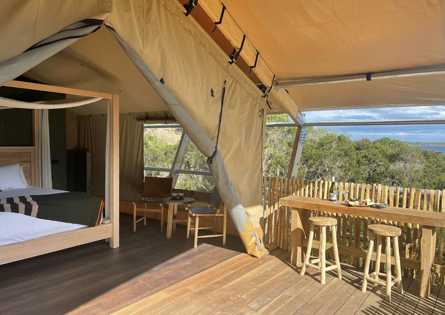 hillside glamping at metung hot springs