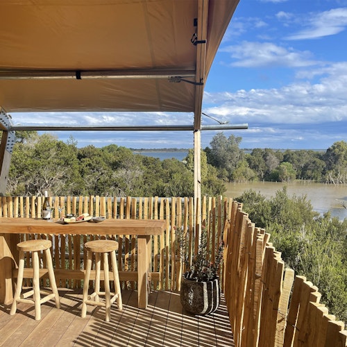 hillside glamping at metung hot springs