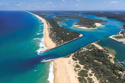 gippsland lakes ninety mile beach east gippsland view from above