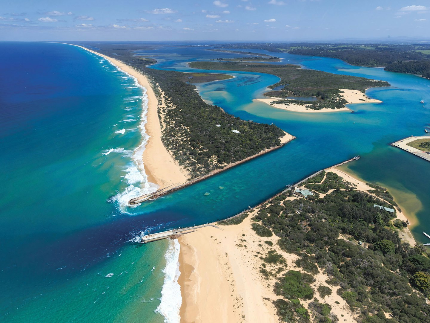 gippsland lakes ninety mile beach east gippsland view from above