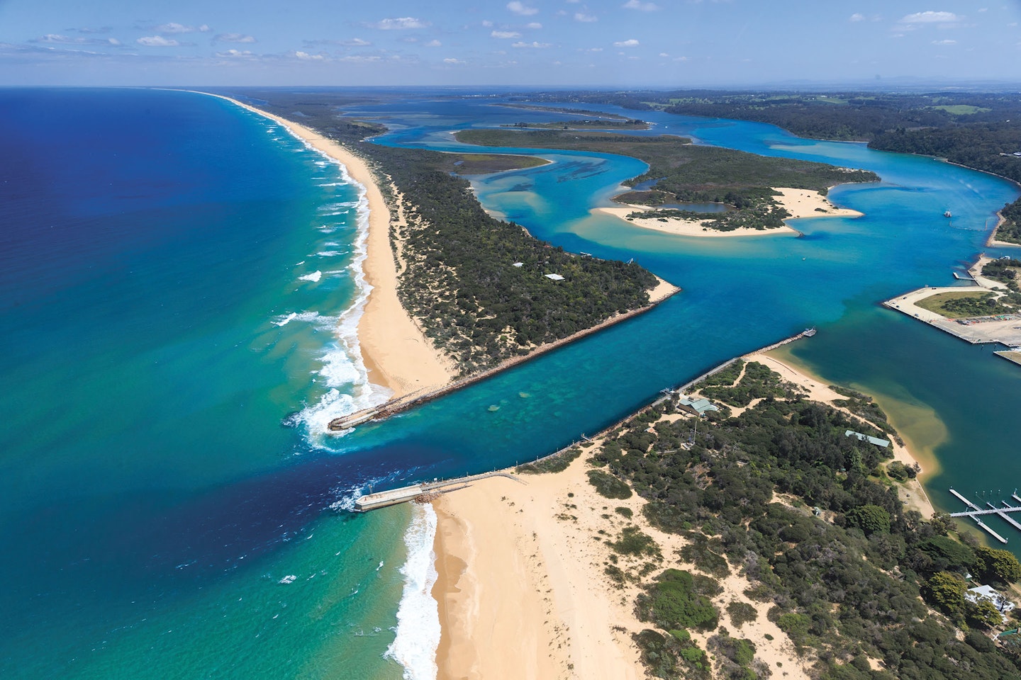 gippsland lakes ninety mile beach east gippsland view from above