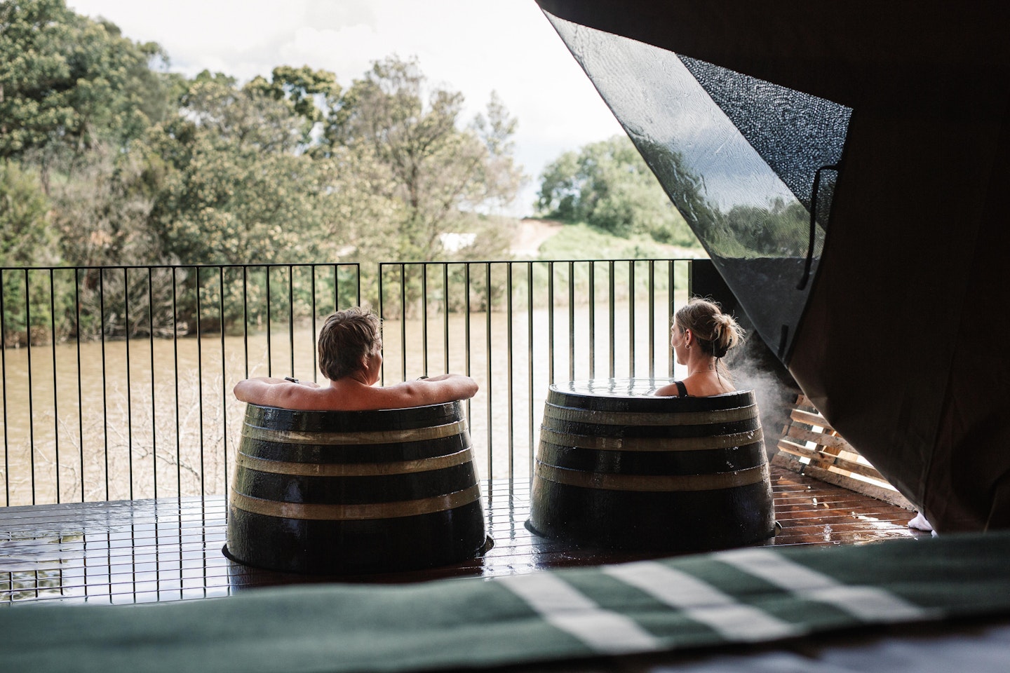 private bathing barrels