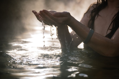 bathing in geothermal water