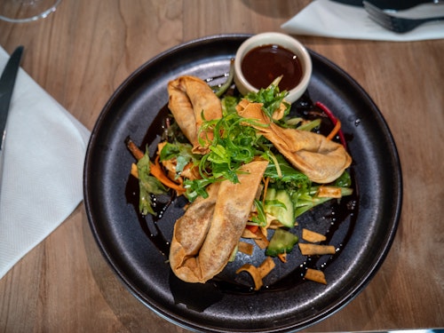 Duck Spring Rolls at Metung Country Club