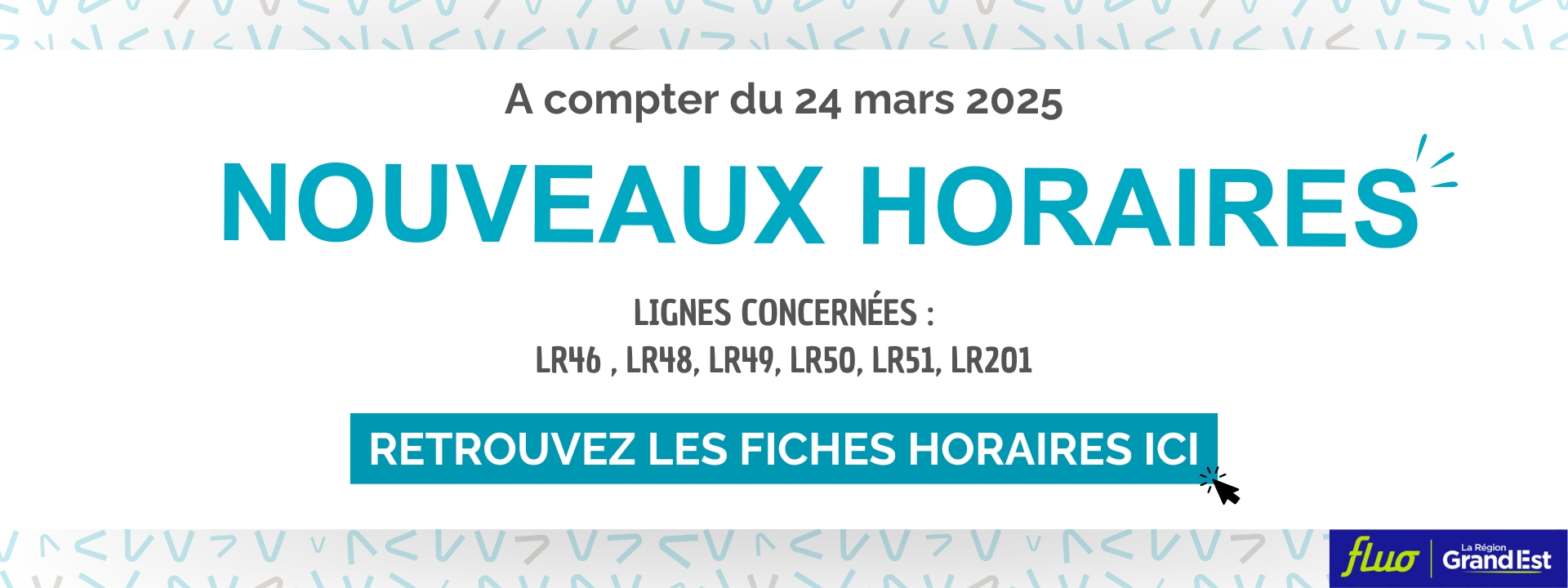 Nouveaux horaires lignes régulières