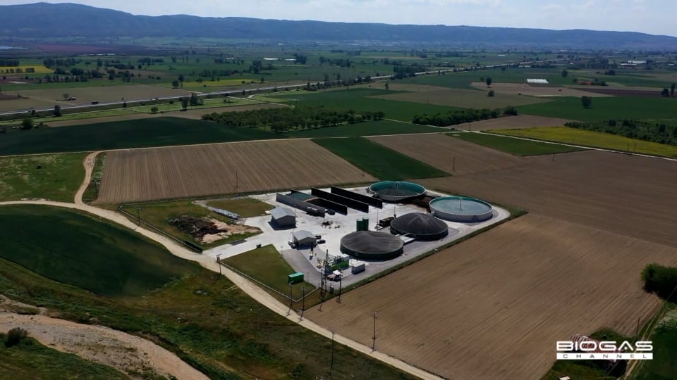 A 1MW biogas plant in Greece, generating 8,500 MWh of electricity