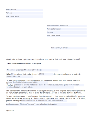 Dossier rupture conventionnelle