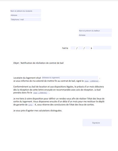 Lettre De R siliation De Bail Avec 1 Mois De Pr avis Ekie lettre-de-r-siliation-de-bail-avec-1-mois-de-pr-avis-ekie