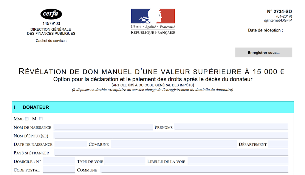 Tout sur le CERFA donation - Ekie