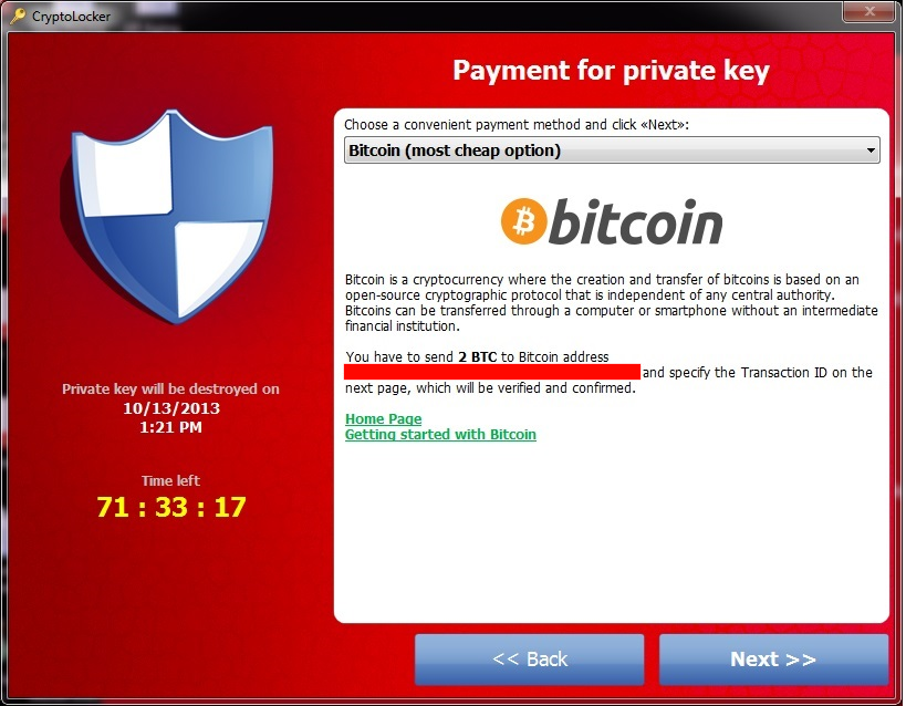 L'image représente une arnaque sur internet qui bloque le disque dur contre une rançon.