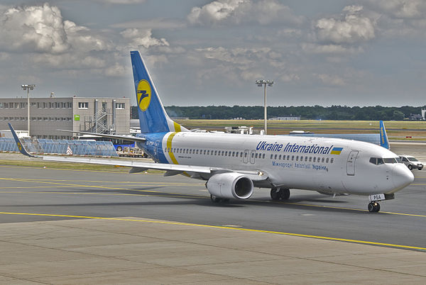 L'image illustre le vol Ukraine airlines