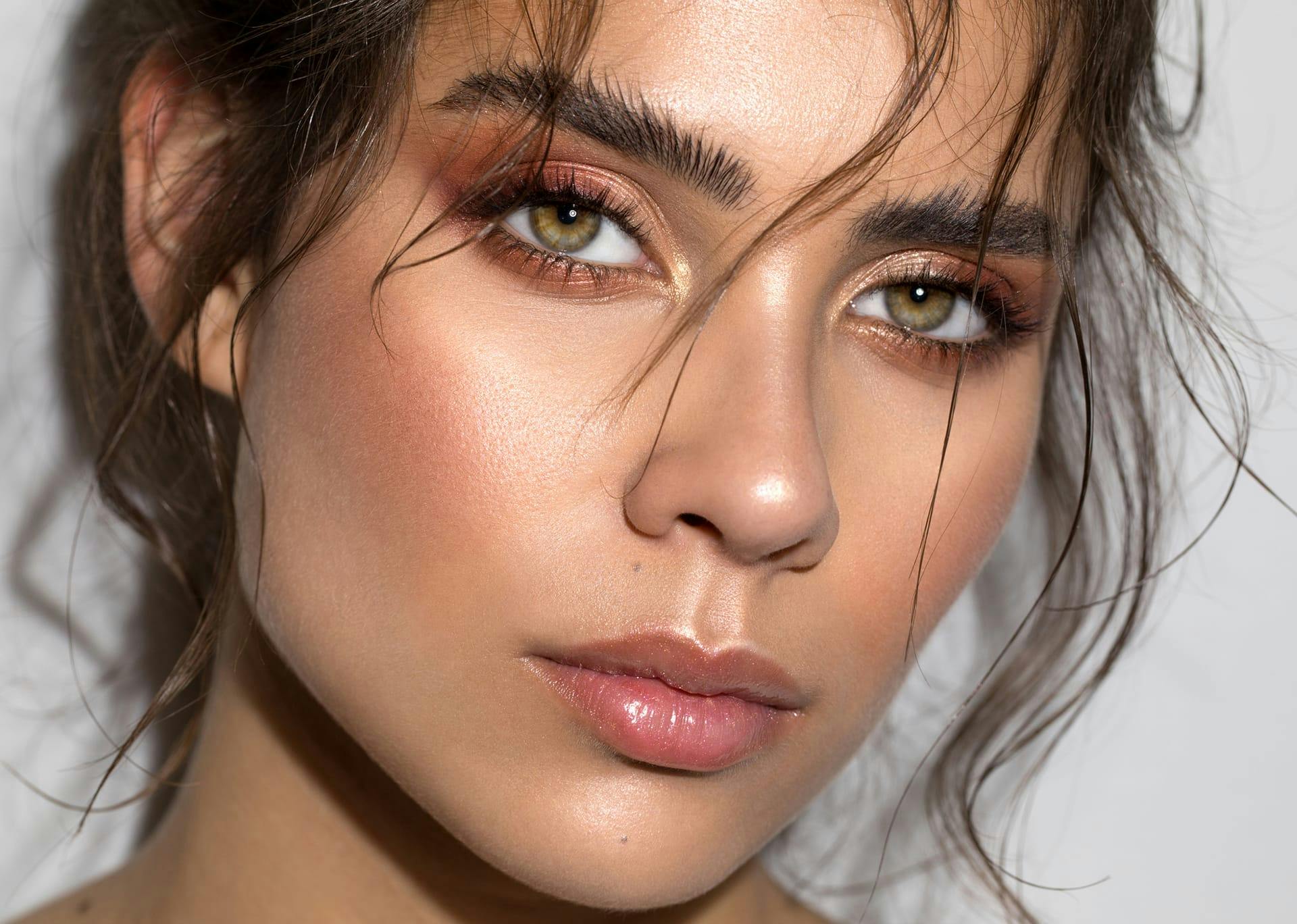 Closeup of a beautiful woman's face.
