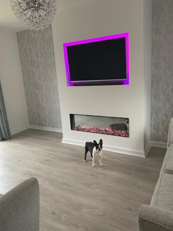 What is the minimum distance I need between my TV and electric Fire?